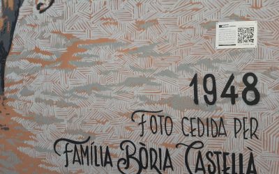 Els murals de la placeta d’Orígens incorporen els codis QR del projecte ‘Murs de bitàcola’ que expliquen la història de les imatges plasmades