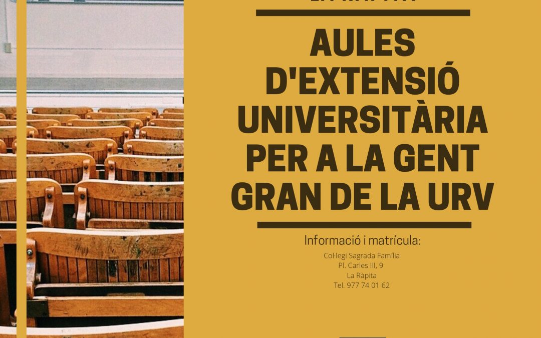 Torna a la Ràpita el cicle de conferències de les aules d’extensió universitària per a la gent gran